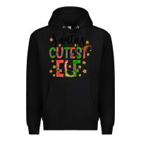 Black santas cutest elf Premium Hoodie - CowhideDigitalArt