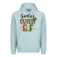 Blue Mist santas cutest elf Premium Hoodie - CowhideDigitalArt