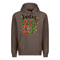 Coffee santas cutest elf Premium Hoodie - CowhideDigitalArt