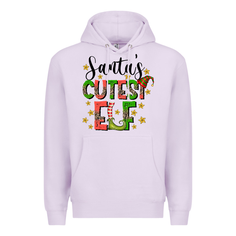 Santas Cutest Elf Premium Hoodie by CowhideDigitalArt | Teevron