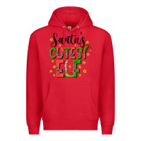 Red santas cutest elf Premium Hoodie - CowhideDigitalArt