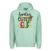 Seafoam santas cutest elf Premium Hoodie - CowhideDigitalArt