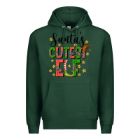 Sports Green santas cutest elf Premium Hoodie - CowhideDigitalArt