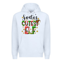 White santas cutest elf Premium Hoodie - CowhideDigitalArt