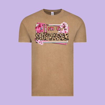 Im A Survivor Cancer Awareness Vintage Tee Designed By Cowgirlartshop