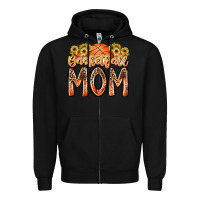 Black basketball mom Zipper Hoodie - RacoonDesign