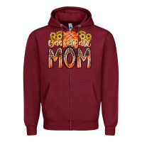 Burgundy basketball mom Zipper Hoodie - RacoonDesign