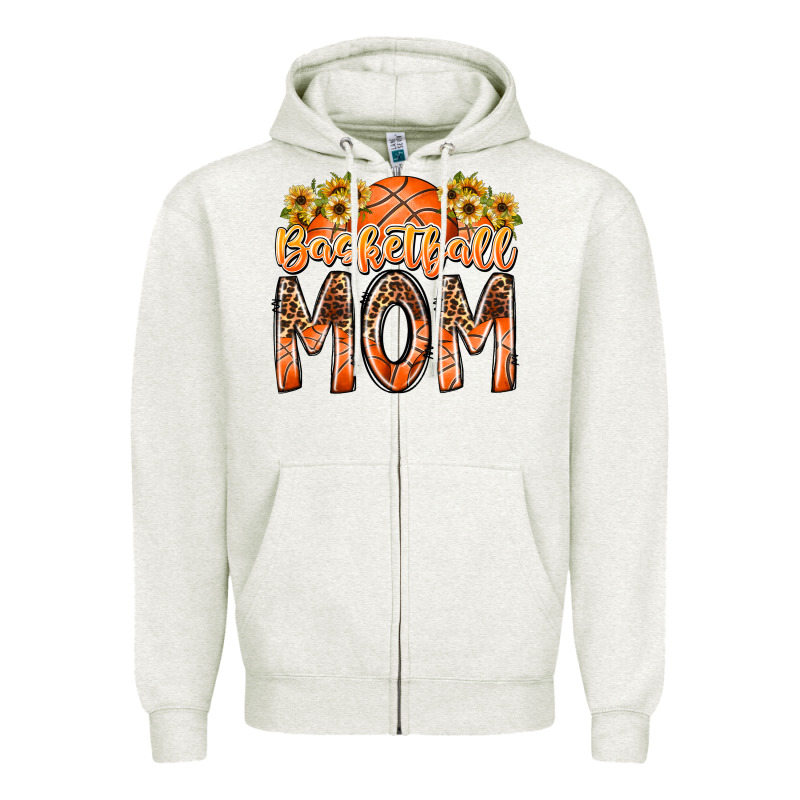 Basketball Mom Zipper Hoodie by RacoonDesign | Teevron