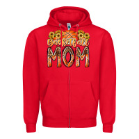 Red basketball mom Zipper Hoodie - RacoonDesign