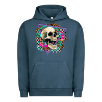 Pigment Midnight Navy race skull Urban Hoodie - AdoDesignShop
