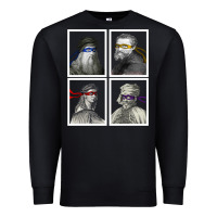 Black Ninja Artists Leonardo Donatello Raphael Michelangelo Parody Renaissan Premium Sweatshirt - trangStudio