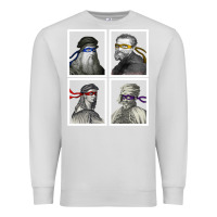 Dove Grey Ninja Artists Leonardo Donatello Raphael Michelangelo Parody Renaissan Premium Sweatshirt - trangStudio