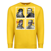 Lemon Ninja Artists Leonardo Donatello Raphael Michelangelo Parody Renaissan Premium Sweatshirt - trangStudio