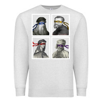 Oatmeal Heather Ninja Artists Leonardo Donatello Raphael Michelangelo Parody Renaissan Premium Sweatshirt - trangStudio