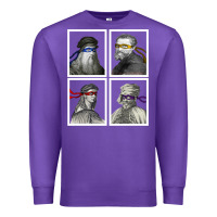 Purple Ninja Artists Leonardo Donatello Raphael Michelangelo Parody Renaissan Premium Sweatshirt - trangStudio