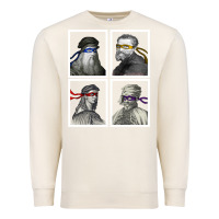 Sandshell Ninja Artists Leonardo Donatello Raphael Michelangelo Parody Renaissan Premium Sweatshirt - trangStudio
