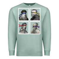 Seafoam Ninja Artists Leonardo Donatello Raphael Michelangelo Parody Renaissan Premium Sweatshirt - trangStudio