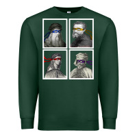 Sports Green Ninja Artists Leonardo Donatello Raphael Michelangelo Parody Renaissan Premium Sweatshirt - trangStudio