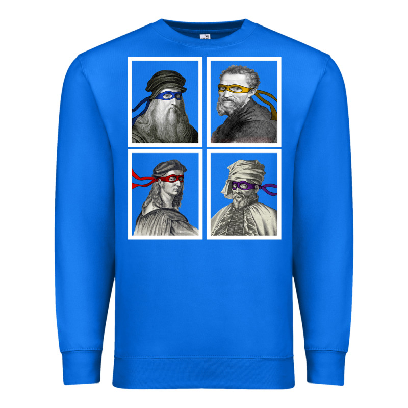 Ninja Artists Leonardo Donatello Raphael Michelangelo Parody Renaissan Premium Sweatshirt by trangStudio | Teevron