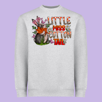 Little Miss Cotton Tail Heavyweight Sweatshirt Designed By Cowhidedigitalart