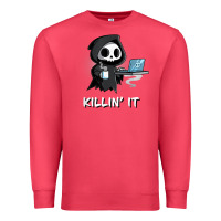 Cardinal killin' it shirt funny grim reaper halloween sarcasm Premium Sweatshirt - trangStudio
