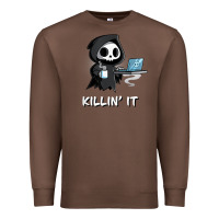 Chestnut killin' it shirt funny grim reaper halloween sarcasm Premium Sweatshirt - trangStudio