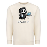 Sandshell killin' it shirt funny grim reaper halloween sarcasm Premium Sweatshirt - trangStudio