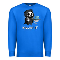 True Royal killin' it shirt funny grim reaper halloween sarcasm Premium Sweatshirt - trangStudio