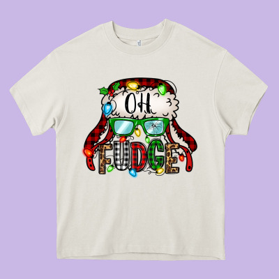 Oh Fudge Christmas Story Heavy Core Tee Designed By Jasminsmagicworld