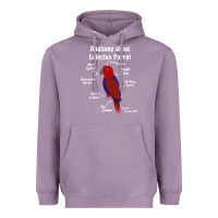 Lavender Anatomy of a female Eclectus Parrot Heavyweight Hoodie - trangStudio