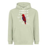 Matcha Anatomy of a female Eclectus Parrot Heavyweight Hoodie - trangStudio