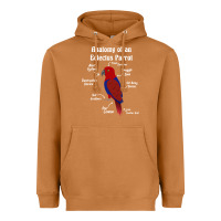 Meerkat Anatomy of a female Eclectus Parrot Heavyweight Hoodie - trangStudio