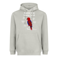 Moon Dust Anatomy of a female Eclectus Parrot Heavyweight Hoodie - trangStudio