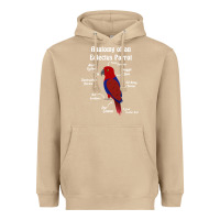 Mushroom Anatomy of a female Eclectus Parrot Heavyweight Hoodie - trangStudio