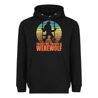 Black trust me i'm not a werewolf men boys halloween costume Heavyweight Hoodie - trangStudio