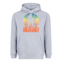 Heather Grey trust me i'm not a werewolf men boys halloween costume Heavyweight Hoodie - trangStudio