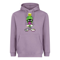 Lavender Marvin The Martian Glitch Heavyweight Hoodie - trangStudio