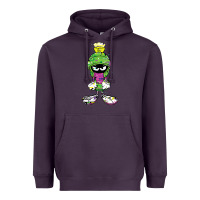 Plum Marvin The Martian Glitch Heavyweight Hoodie - trangStudio