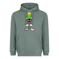 Sage Marvin The Martian Glitch Heavyweight Hoodie - trangStudio