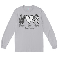 Moon Dust Peace Love Cure Lung Cancer Long Sleeve Tee - Jasminsmagicworld