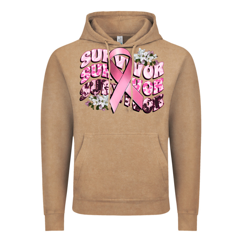 Survivor Breast Cancer Vintage Hoodie by CowGirlArtShop | Teevron