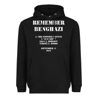 Black Remember Benghazi Patriotic For US Veteran Gift Heavyweight Hoodie - trangStudio