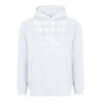 White Remember Benghazi Patriotic For US Veteran Gift Heavyweight Hoodie - trangStudio