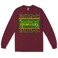 Burgundy Dead inside but feeling lucky 20oz skinny tumbler Long Sleeve Tee - HowdyJamesFarm