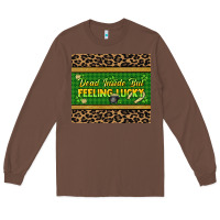 Chestnut Dead inside but feeling lucky 20oz skinny tumbler Long Sleeve Tee - HowdyJamesFarm