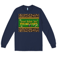 Navy Dead inside but feeling lucky 20oz skinny tumbler Long Sleeve Tee - HowdyJamesFarm