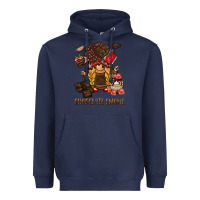 Navy chocolate gnome Heavyweight Hoodie - BarkalooDesign