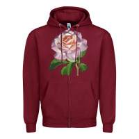 Burgundy belinda's blush rose Zipper Hoodie - LillyAllenDesigns