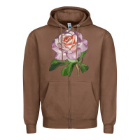Chestnut belinda's blush rose Zipper Hoodie - LillyAllenDesigns