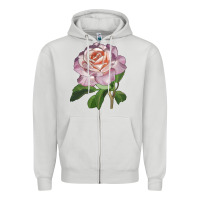Dove Grey belinda's blush rose Zipper Hoodie - LillyAllenDesigns